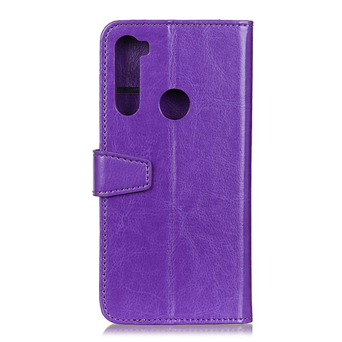 Funda de Cuero Cartera con Soporte Carcasa A06D para Motorola Moto One Fusion Plus Morado