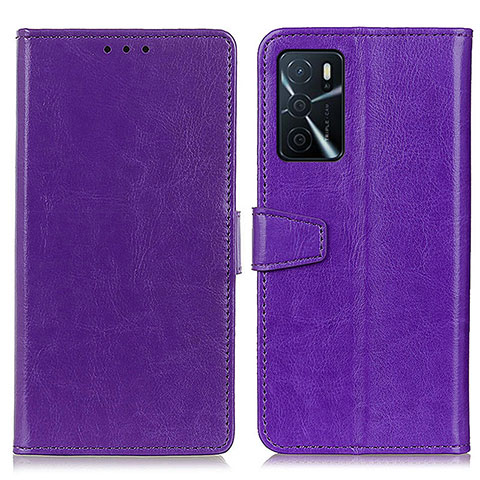 Funda de Cuero Cartera con Soporte Carcasa A06D para Oppo A54s Morado