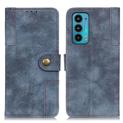 Funda de Cuero Cartera con Soporte Carcasa A07D para Motorola Moto Edge Lite 5G Azul