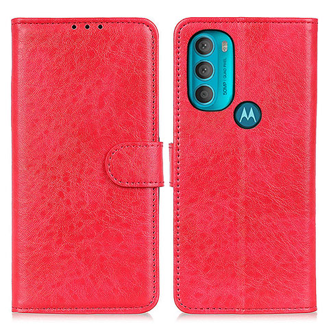Funda de Cuero Cartera con Soporte Carcasa A07D para Motorola Moto G71 5G Rojo