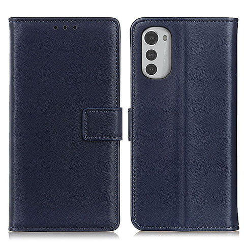 Funda de Cuero Cartera con Soporte Carcasa A08D para Motorola Moto E32s Azul