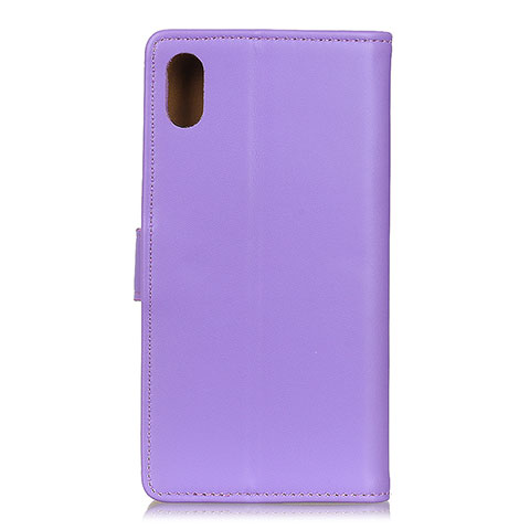 Funda de Cuero Cartera con Soporte Carcasa A08D para Samsung Galaxy A01 Core Morado