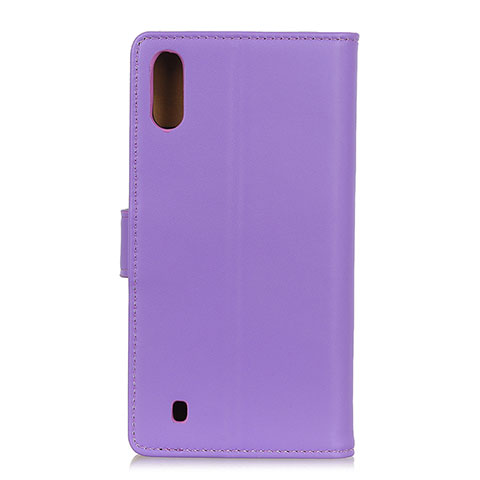 Funda de Cuero Cartera con Soporte Carcasa A08D para Samsung Galaxy M01 Morado