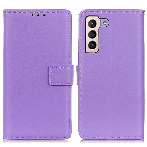 Funda de Cuero Cartera con Soporte Carcasa A08D para Samsung Galaxy S21 Plus 5G Morado