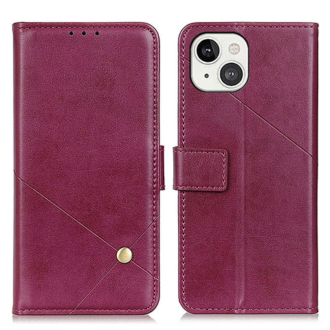 Funda de Cuero Cartera con Soporte Carcasa A09 para Apple iPhone 13 Mini Morado