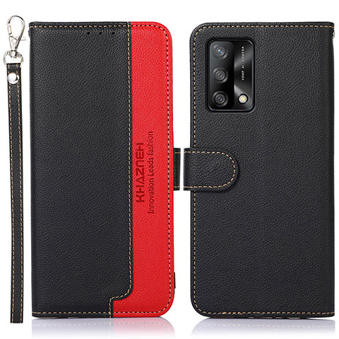 Funda de Cuero Cartera con Soporte Carcasa A09D para Oppo F19s Negro