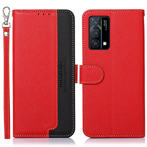 Funda de Cuero Cartera con Soporte Carcasa A09D para Oppo K9 5G Rojo