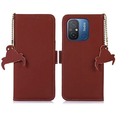 Funda de Cuero Cartera con Soporte Carcasa A09D para Xiaomi Poco C55 Marron