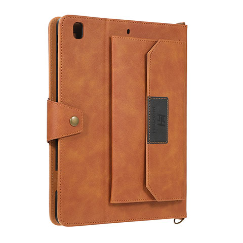 Funda de Cuero Cartera con Soporte Carcasa AD1 para Apple iPad Air 2 Marron