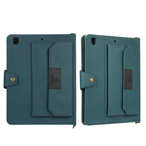 Funda de Cuero Cartera con Soporte Carcasa AD2 para Apple iPad Air 2 Verde