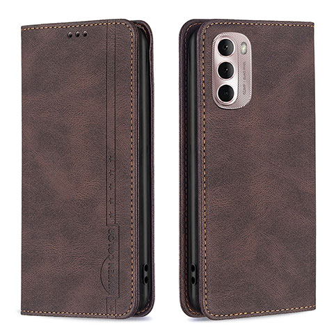 Funda de Cuero Cartera con Soporte Carcasa B01F para Motorola Moto G Stylus (2022) 4G Marron