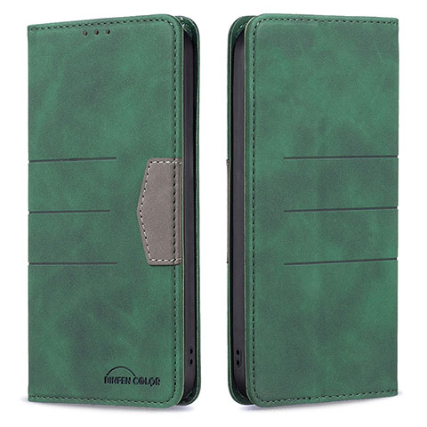 Funda de Cuero Cartera con Soporte Carcasa B01F para Xiaomi Poco F3 5G Verde