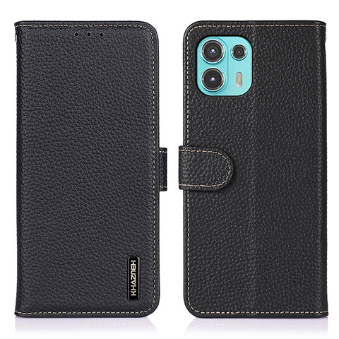 Funda de Cuero Cartera con Soporte Carcasa B01H para Motorola Moto Edge 20 Lite 5G Negro