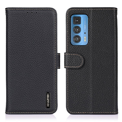 Funda de Cuero Cartera con Soporte Carcasa B01H para Motorola Moto Edge S Pro 5G Negro