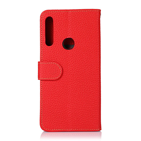 Funda de Cuero Cartera con Soporte Carcasa B01H para Motorola Moto One Fusion Plus Rojo