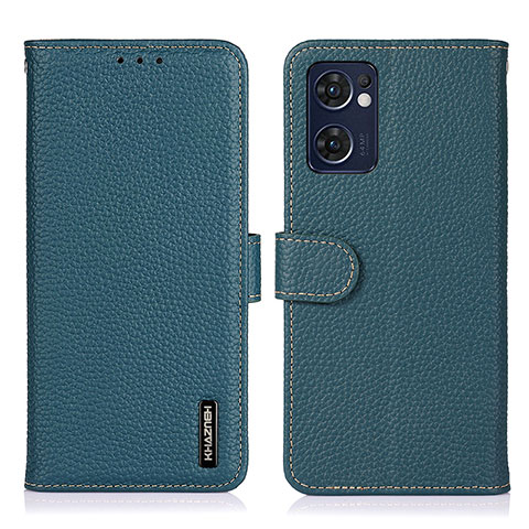 Funda de Cuero Cartera con Soporte Carcasa B01H para Oppo Find X5 Lite 5G Verde