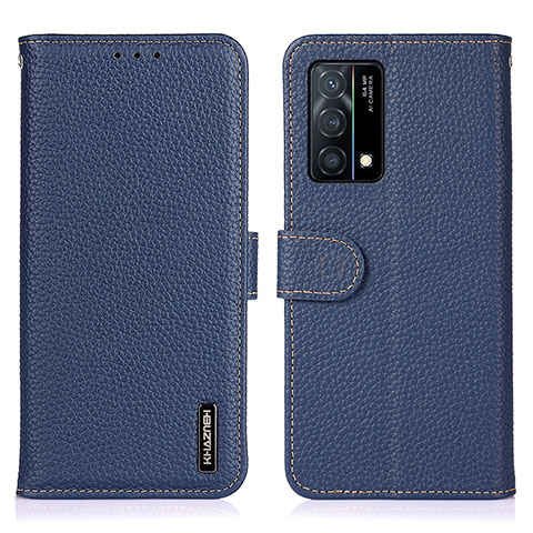 Funda de Cuero Cartera con Soporte Carcasa B01H para Oppo K9 5G Azul