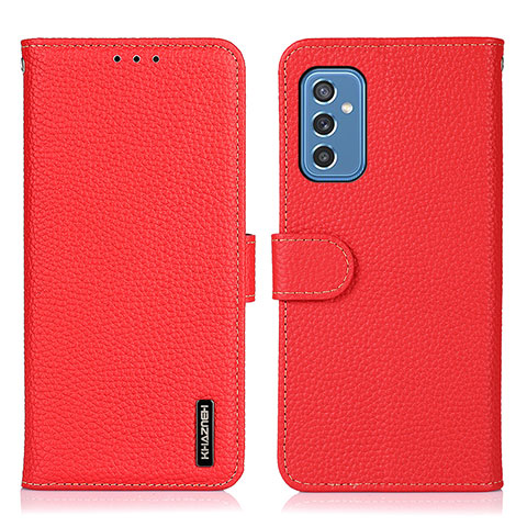 Funda de Cuero Cartera con Soporte Carcasa B01H para Samsung Galaxy M52 5G Rojo