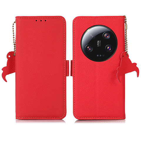 Funda de Cuero Cartera con Soporte Carcasa B01H para Xiaomi Mi 13 Ultra 5G Rojo