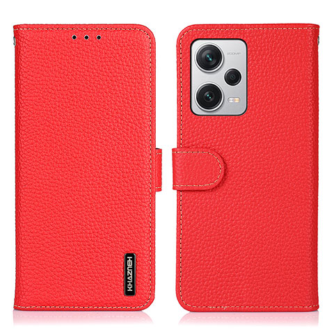 Funda de Cuero Cartera con Soporte Carcasa B01H para Xiaomi Redmi Note 12 Explorer Rojo