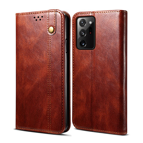 Funda de Cuero Cartera con Soporte Carcasa B01S para Samsung Galaxy S20 Plus 5G Marron