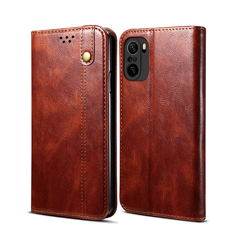 Funda de Cuero Cartera con Soporte Carcasa B01S para Xiaomi Mi 11X 5G Marron