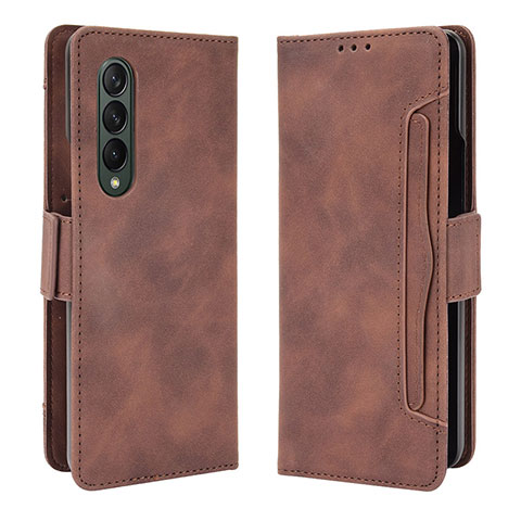 Funda de Cuero Cartera con Soporte Carcasa B01Y para Samsung Galaxy Z Fold4 5G Marron