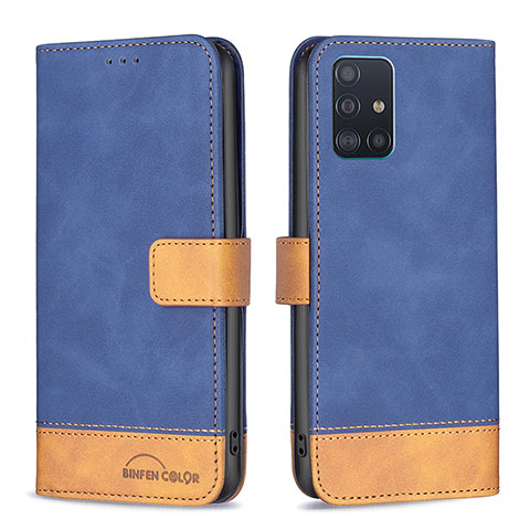 Funda de Cuero Cartera con Soporte Carcasa B02F para Samsung Galaxy M40S Azul