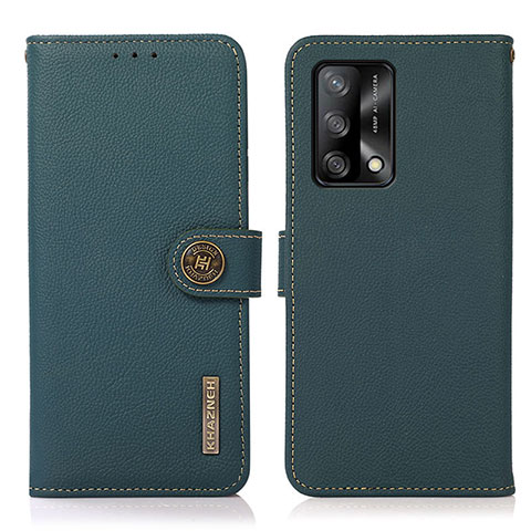 Funda de Cuero Cartera con Soporte Carcasa B02H para Oppo A95 4G Verde