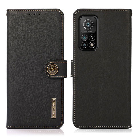 Funda de Cuero Cartera con Soporte Carcasa B02H para Xiaomi Mi 10T 5G Negro