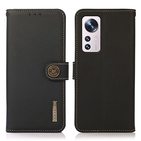 Funda de Cuero Cartera con Soporte Carcasa B02H para Xiaomi Mi 12S 5G Negro