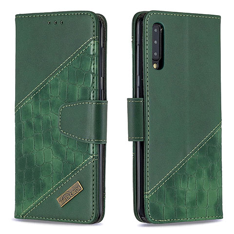 Funda de Cuero Cartera con Soporte Carcasa B03F para Samsung Galaxy A50S Verde