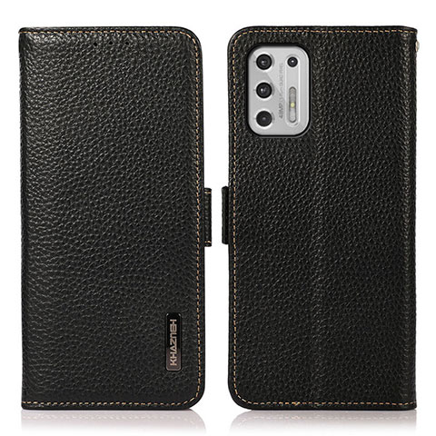 Funda de Cuero Cartera con Soporte Carcasa B03H para Motorola Moto G Stylus (2021) Negro