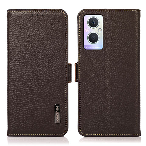 Funda de Cuero Cartera con Soporte Carcasa B03H para Oppo F21 Pro 5G Marron