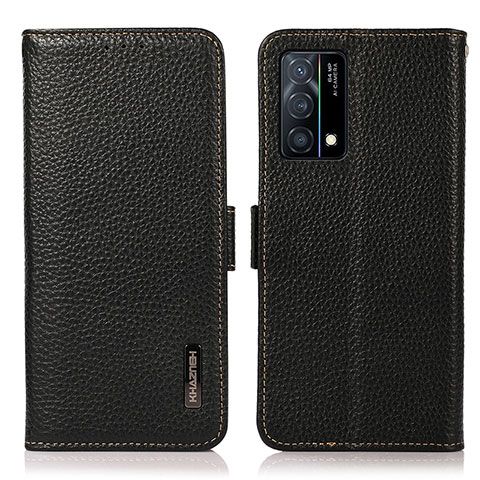 Funda de Cuero Cartera con Soporte Carcasa B03H para Oppo K9 5G Negro