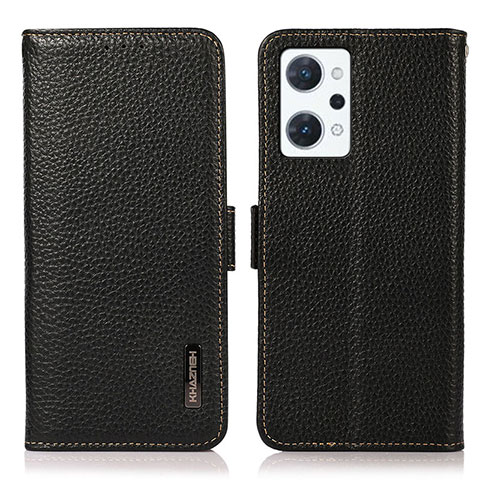 Funda de Cuero Cartera con Soporte Carcasa B03H para Oppo Reno7 A Negro