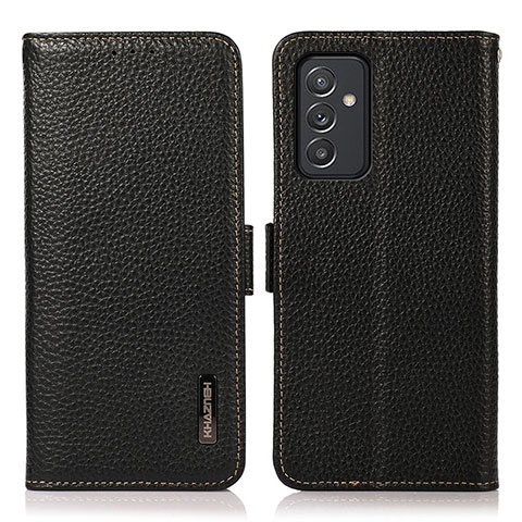 Funda de Cuero Cartera con Soporte Carcasa B03H para Samsung Galaxy Quantum2 5G Negro