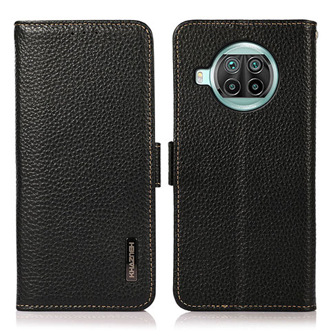 Funda de Cuero Cartera con Soporte Carcasa B03H para Xiaomi Mi 10i 5G Negro