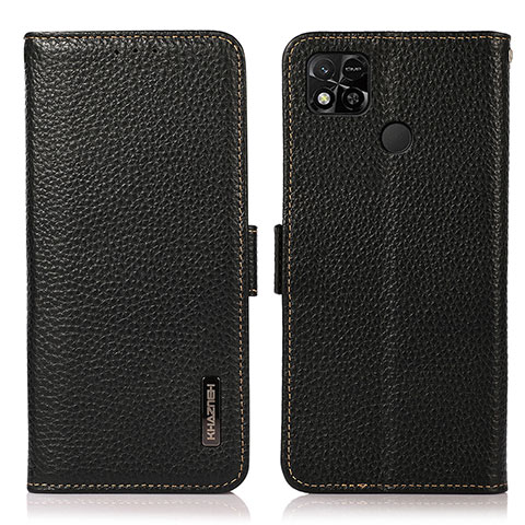 Funda de Cuero Cartera con Soporte Carcasa B03H para Xiaomi POCO C31 Negro