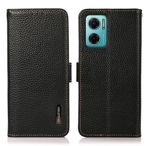 Funda de Cuero Cartera con Soporte Carcasa B03H para Xiaomi Redmi 10 5G Negro