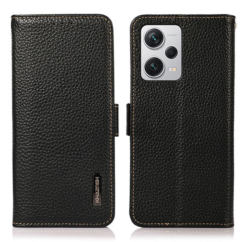 Funda de Cuero Cartera con Soporte Carcasa B03H para Xiaomi Redmi Note 12 Explorer Negro