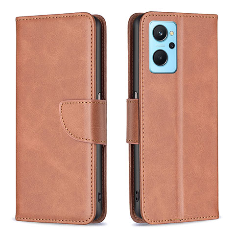 Funda de Cuero Cartera con Soporte Carcasa B04F para Oppo A96 4G Marron