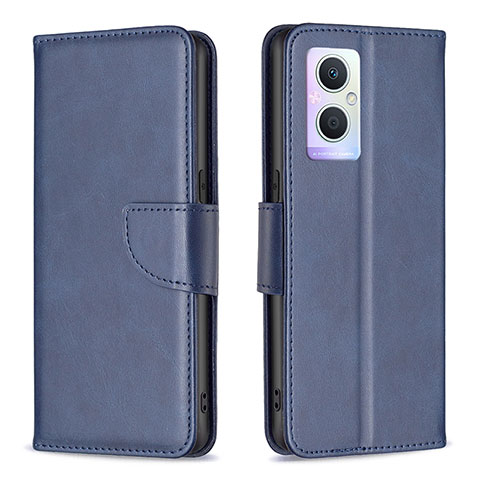 Funda de Cuero Cartera con Soporte Carcasa B04F para Oppo Reno7 Lite 5G Azul