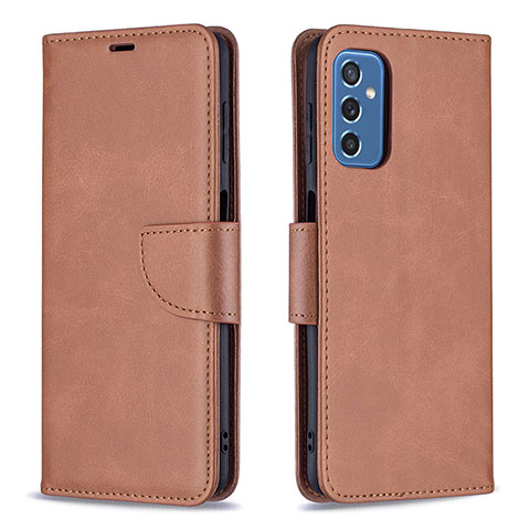 Funda de Cuero Cartera con Soporte Carcasa B04F para Samsung Galaxy M52 5G Marron