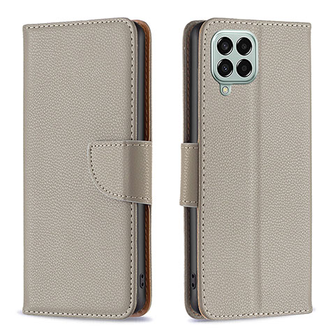 Funda de Cuero Cartera con Soporte Carcasa B06F para Samsung Galaxy M33 5G Gris