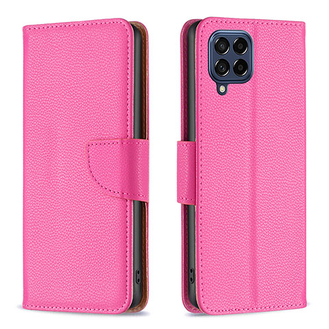 Funda de Cuero Cartera con Soporte Carcasa B06F para Samsung Galaxy M53 5G Rosa Roja