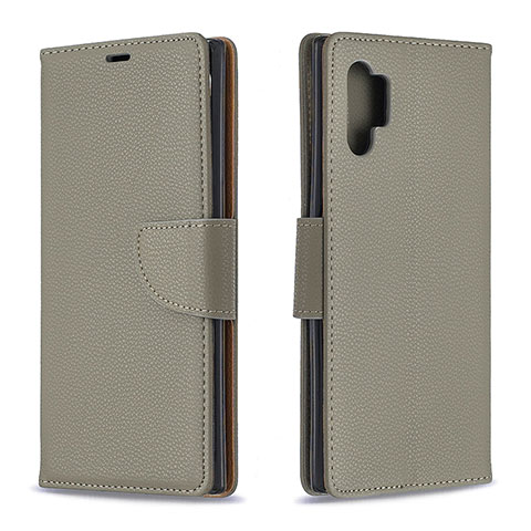 Funda de Cuero Cartera con Soporte Carcasa B06F para Samsung Galaxy Note 10 Plus 5G Gris