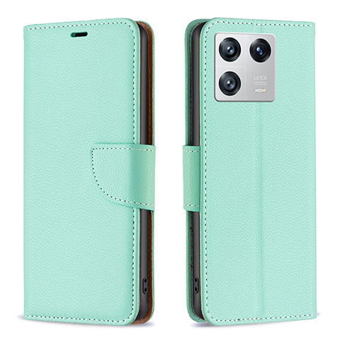 Funda de Cuero Cartera con Soporte Carcasa B06F para Xiaomi Mi 13 Pro 5G Verde