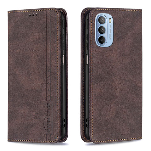 Funda de Cuero Cartera con Soporte Carcasa B07F para Motorola Moto G41 Marron