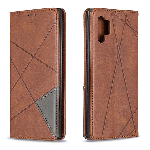 Funda de Cuero Cartera con Soporte Carcasa B07F para Samsung Galaxy Note 10 Plus 5G Marron